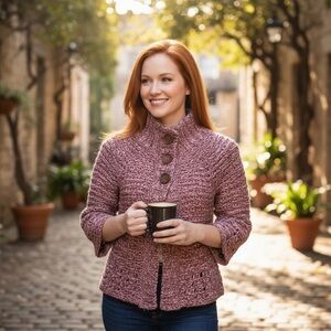 Free People Bohemian Wool Blend Crochet Crop Sweater Size XS